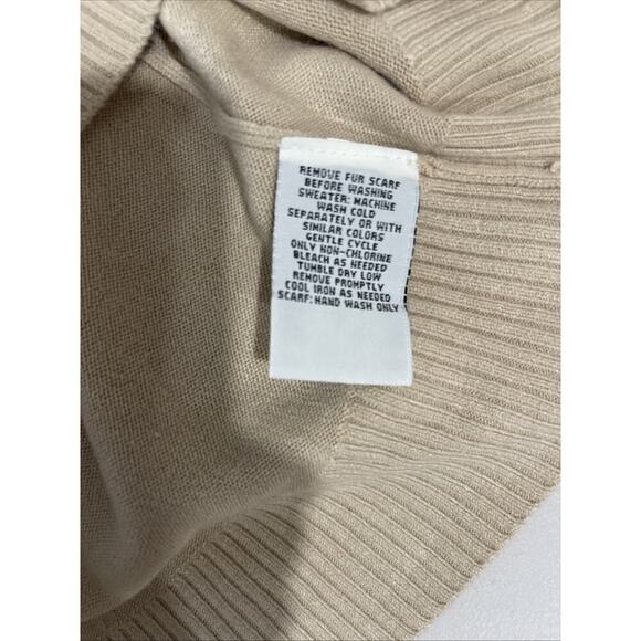 Leopard Collar Cardigan Beige Pearl Button-Up Cardigan Sz L* 50s Retro Hollywood - Picture 9 of 13